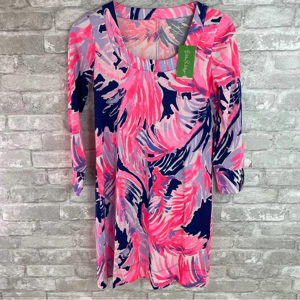 Lilly Pulitzer NWT Merrit Dress True Blue Paradise Point Size XS - Picture 3 of 13